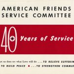 American Friends Service Committee 40th anniversary flyer