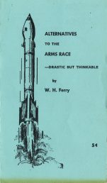 American Friends Service Committee “Alternatives to the Arms Race” pamphlet cover
