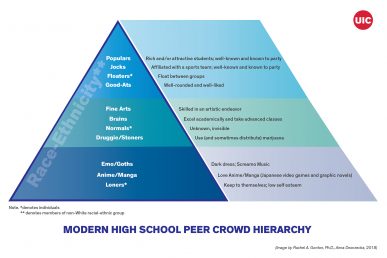 Modern high school peer crowd hierarchy