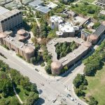 Aerial view of east campus