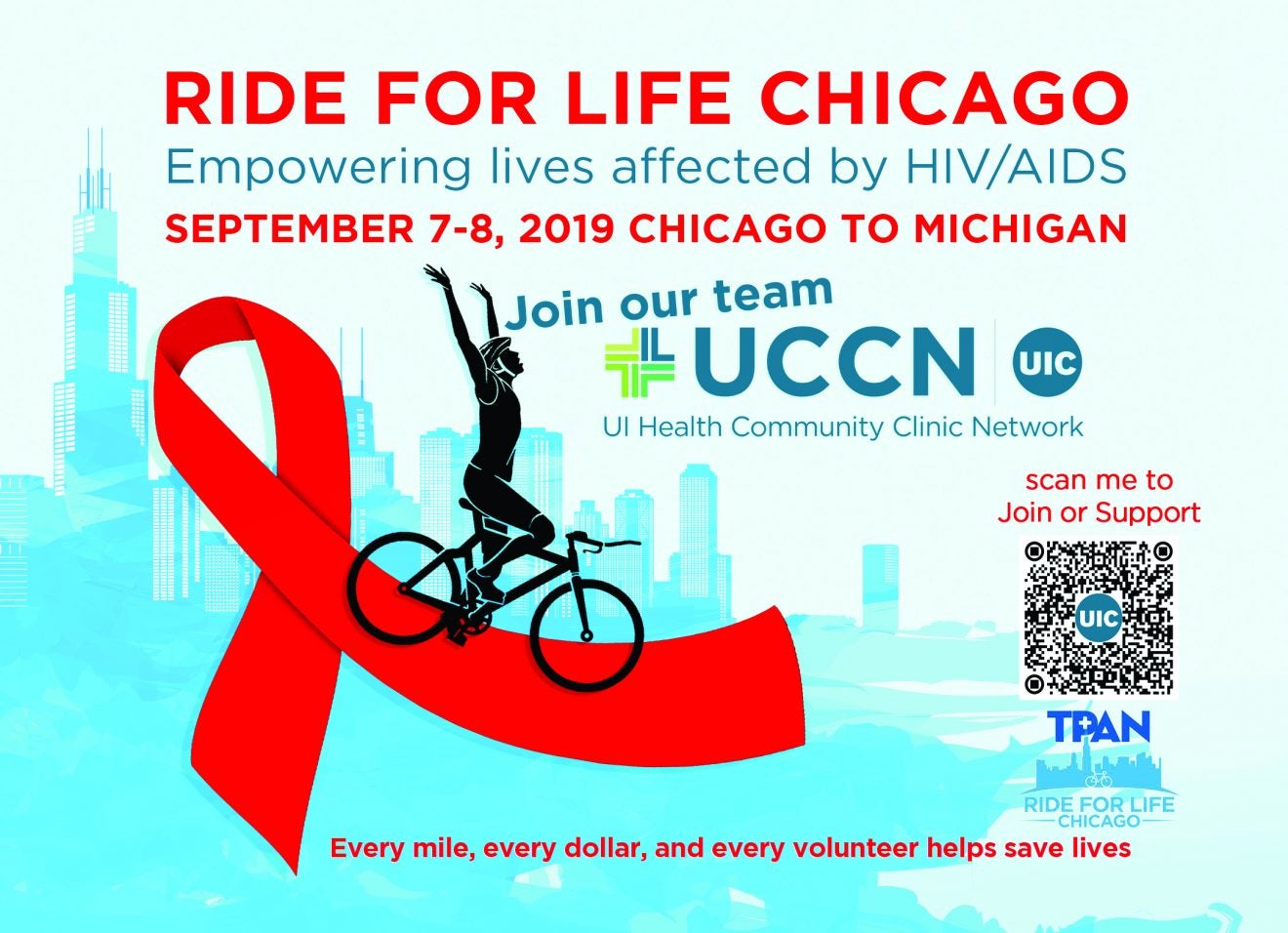 Join the Ride for life to fight HIV! UIC today