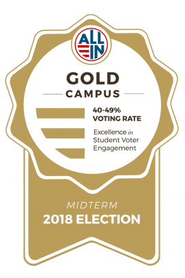 Gold Campus, Excellence in Student Voter Engagement