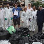 Sustainability waste audit collecting garbage