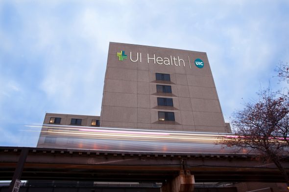 UI Health Hospital Sign_Day shot.