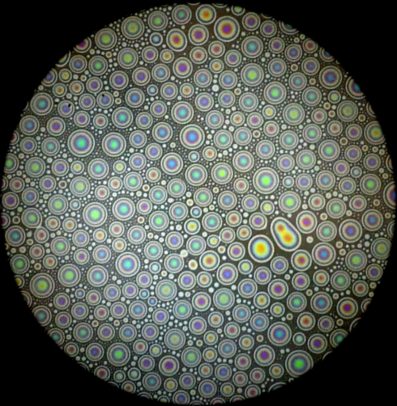 Mechanical engineering student Hassan Bararnia won first place in the still images with “Oil Marbles on Water Interface,”