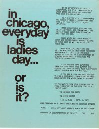 Flyer from the National Organization of Women Chicago Chapter