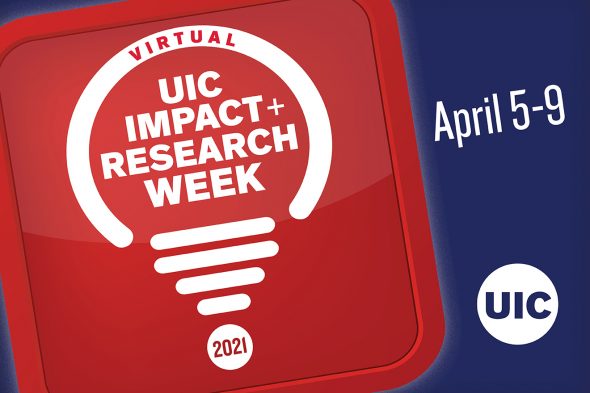 Text says "Virtual Impact and Research Week April 5-9"