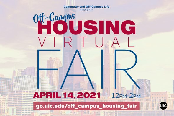 Text says "Off-Campus Housing Virtual Fair"