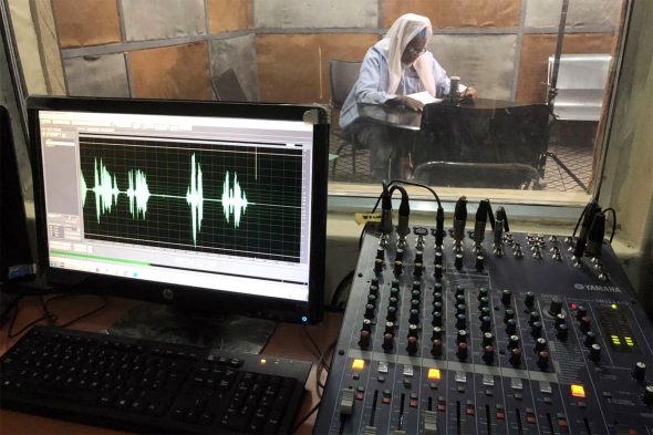 Sheikh Goni Muhammad Sa’ad Ngamdu, recording message.