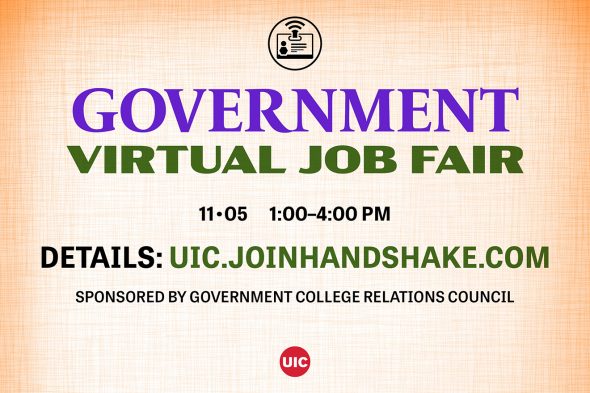 Text says Government Virtual Job Fair
