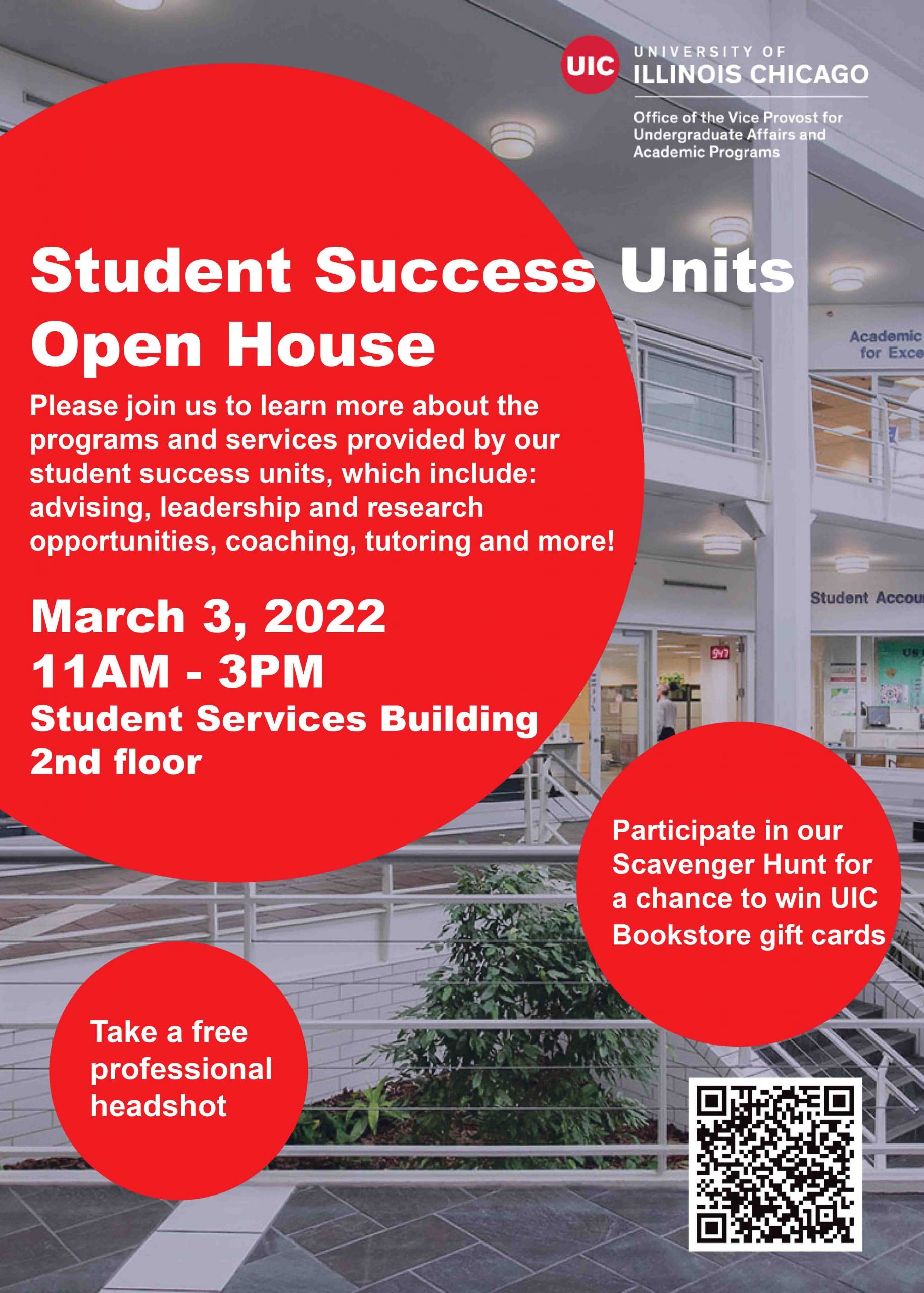 Student Success Units Open House UIC today
