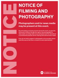Notice of Filming and Photography