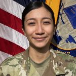 Raquel Cruz, the new student leader of the ROTC program.