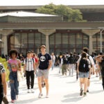 Students walking through campus during their first week of the fall semester. Photo by Jenny Fontaine