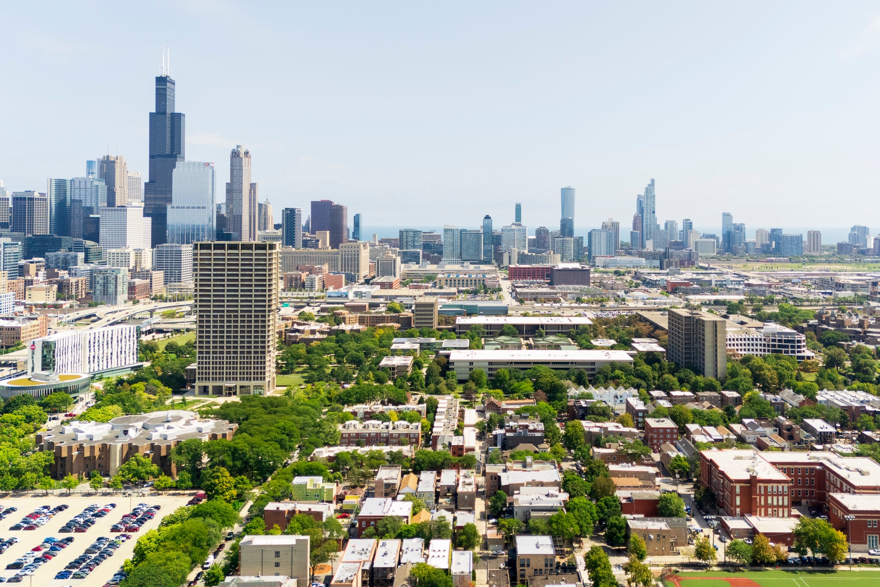 Eastward view of the University of Illinois Chicago campus