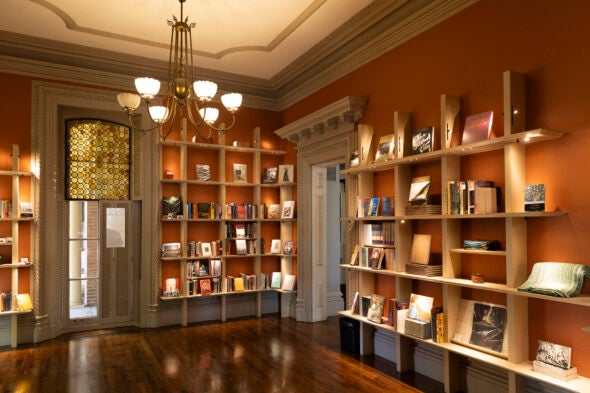 Books fill shelves at Hull-House Books 