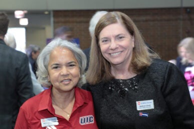 UIC Chancellor Miranda and College of Education Dean Chval