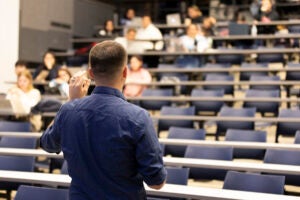 Avi Mayerhoff in class.